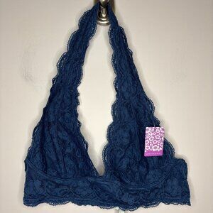 ANEMONE NEW Pullover Lace Bralette Womens L/XL Dark Teal 3 Hook & Eye Closure